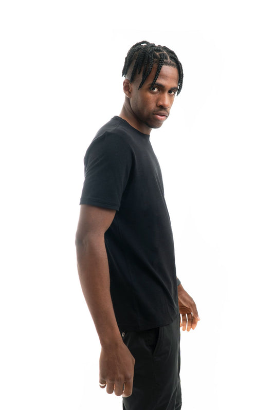 T-shirt Basic in Crepe Nero