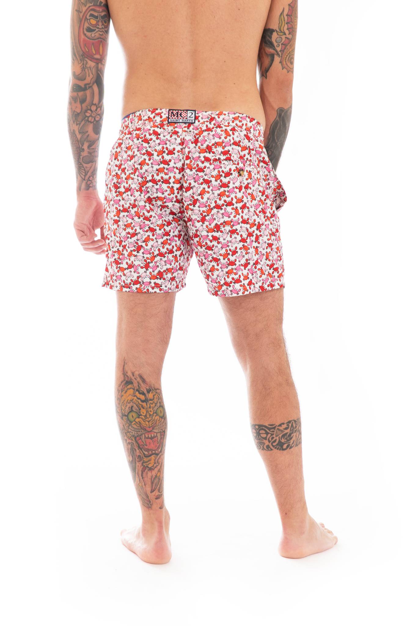 costume saint barth uomo bianco, retro