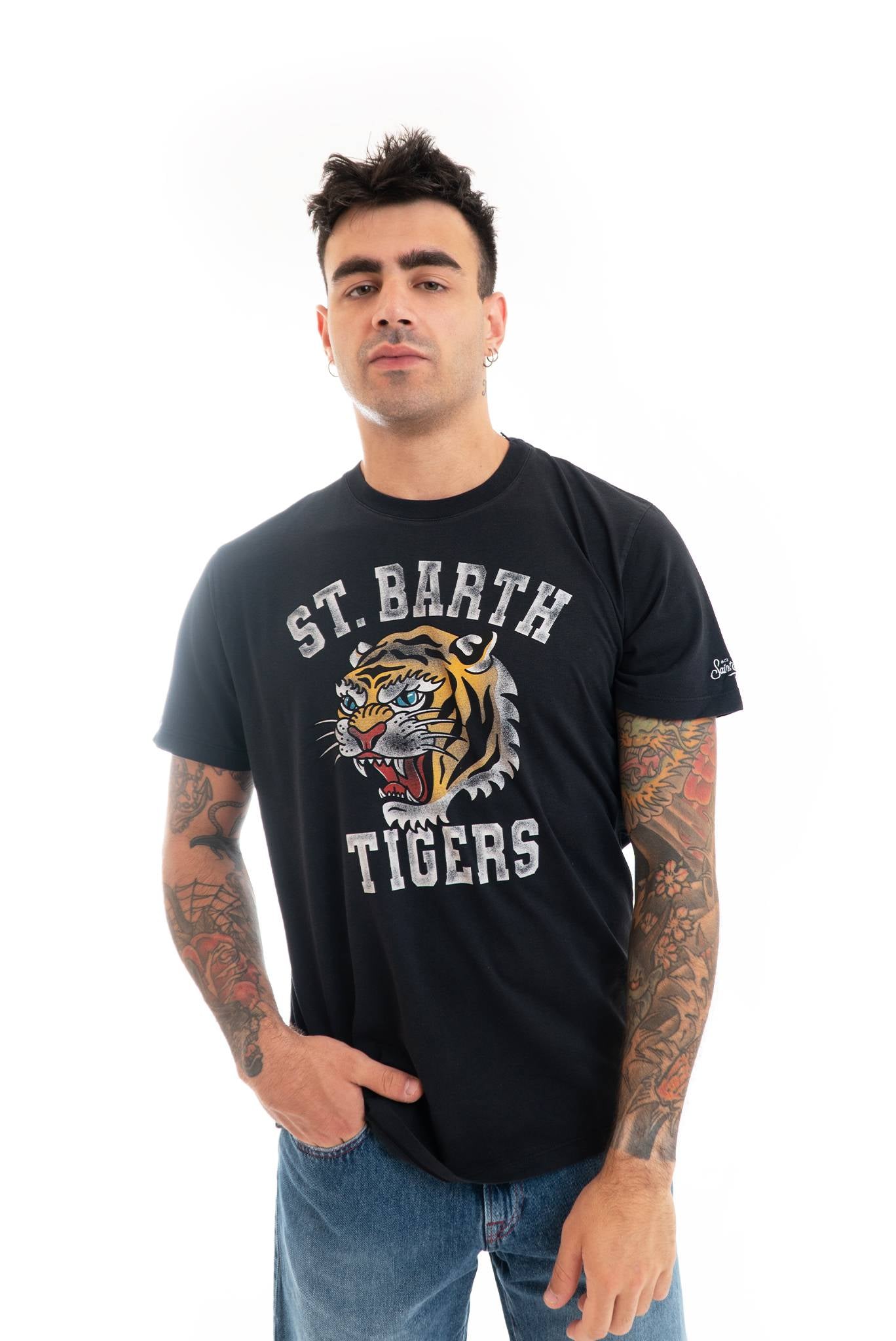 T-Shirt Saint Barth Tigers Nero