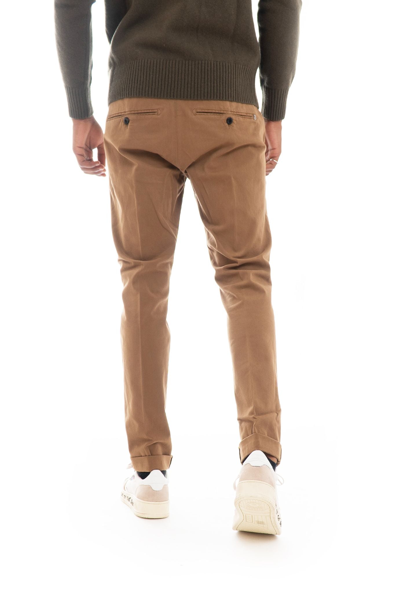 Pantalone Marrone Chino in Cotone Ecosostenibile Gaubert