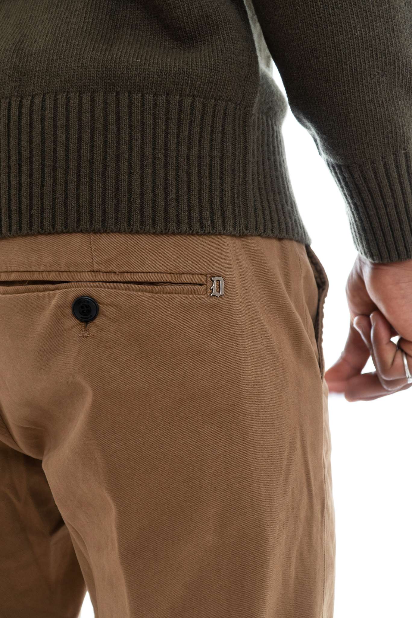 Pantalone Marrone Chino in Cotone Ecosostenibile Gaubert