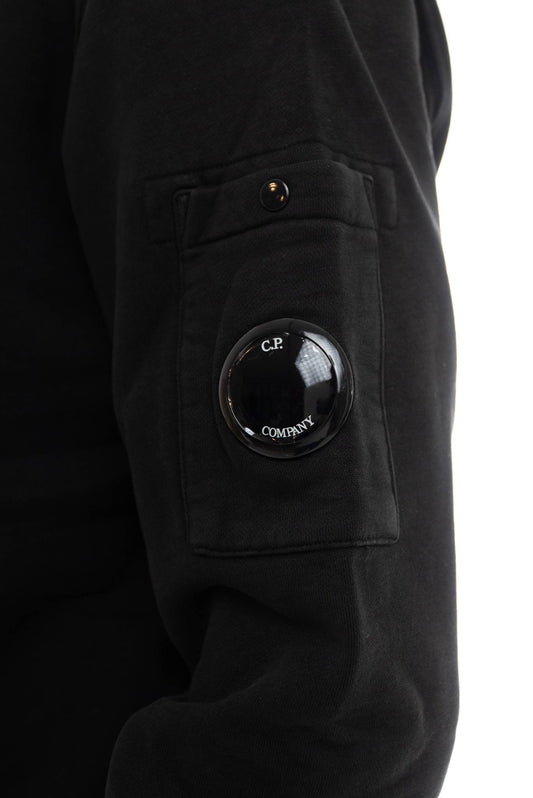 Felpa Nera Basic con Lente