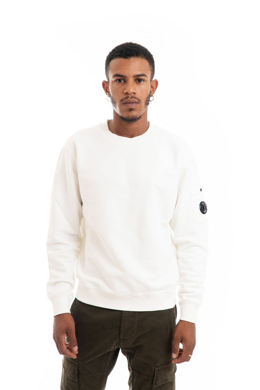 Felpa Bianca Basic con Lente