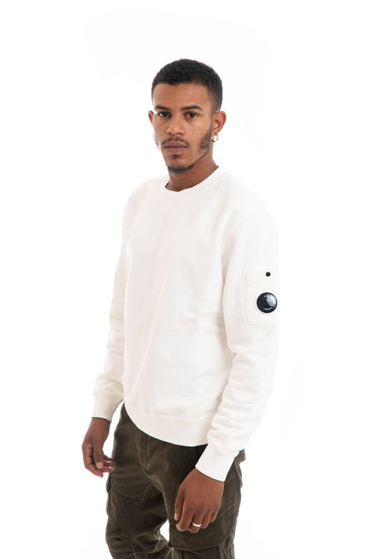 Felpa Bianca Basic con Lente