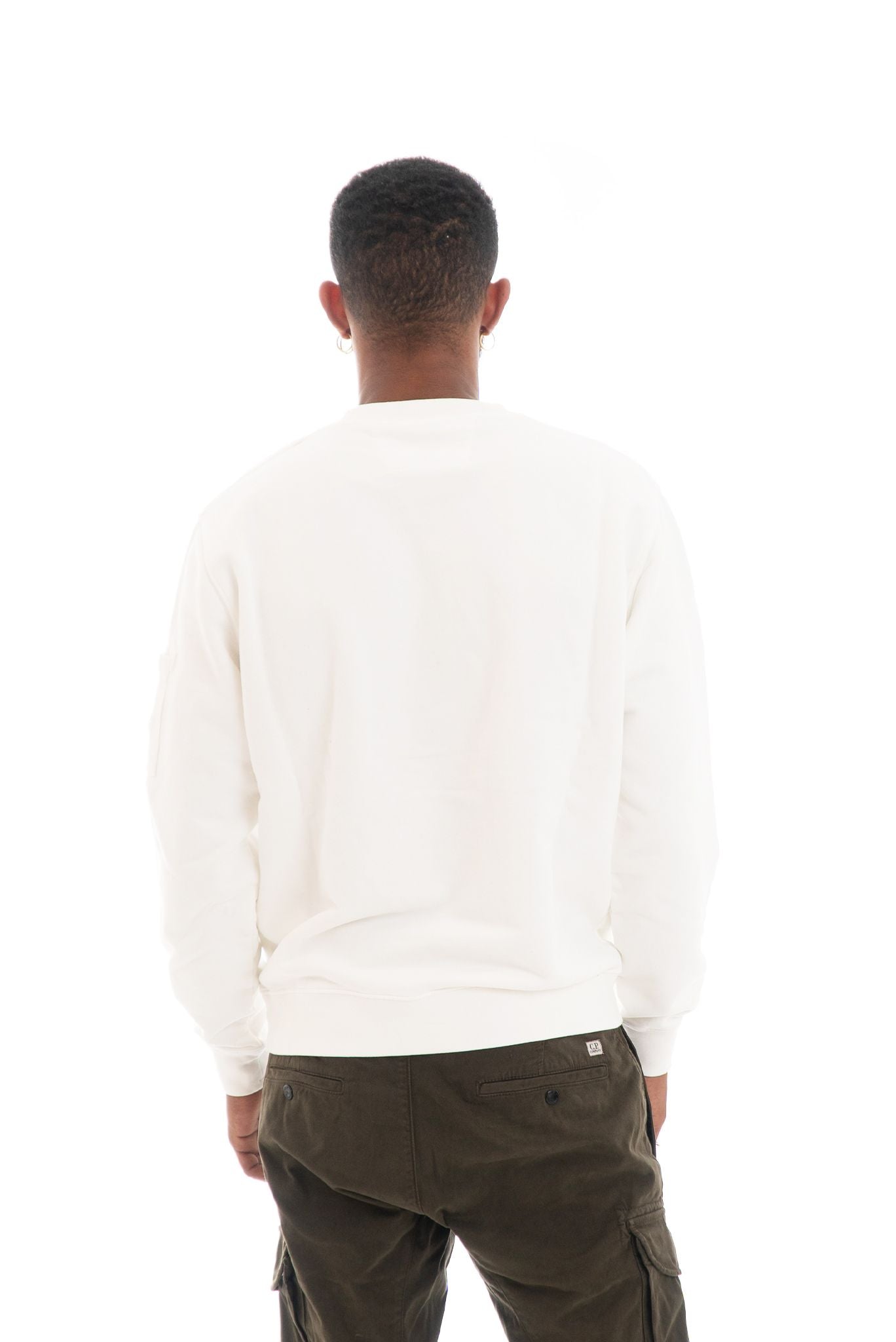 Felpa Bianca Basic con Lente
