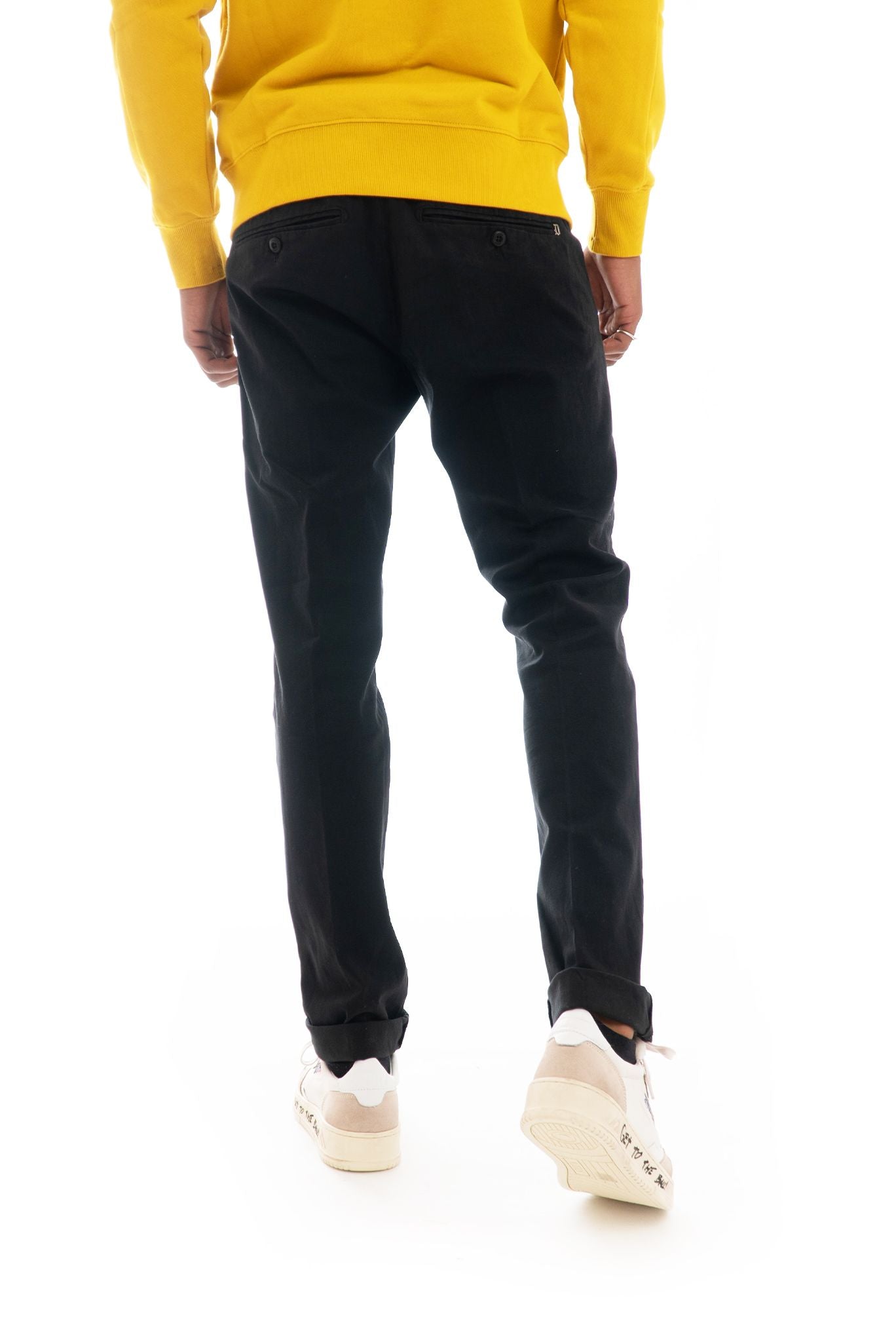Pantalone Nero Chino in Cotone Ecosostenibile Gaubert