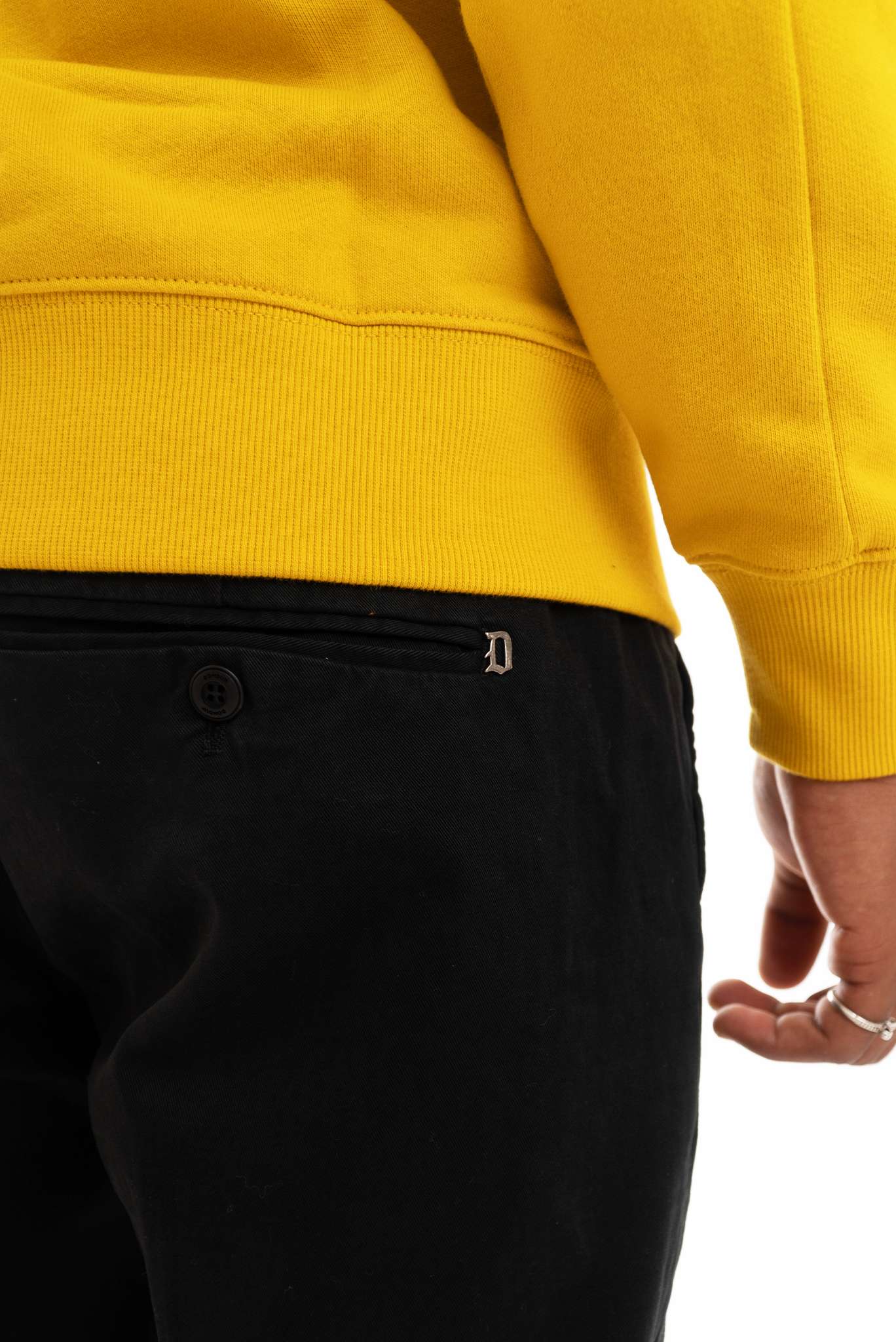 Pantalone Nero Chino in Cotone Ecosostenibile Gaubert