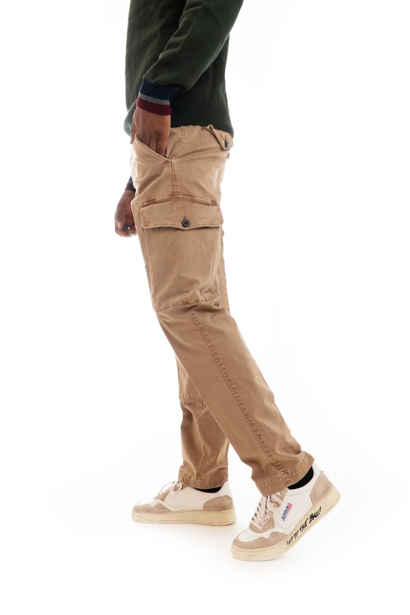 Pantalone Cargo con Tasconi Beige