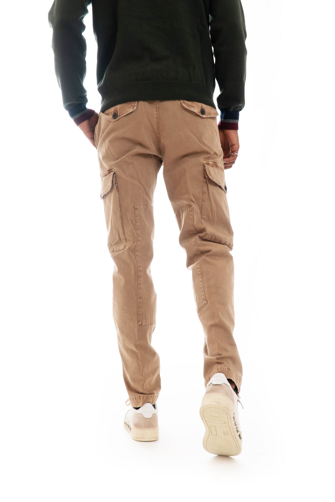 Pantalone Cargo con Tasconi Beige