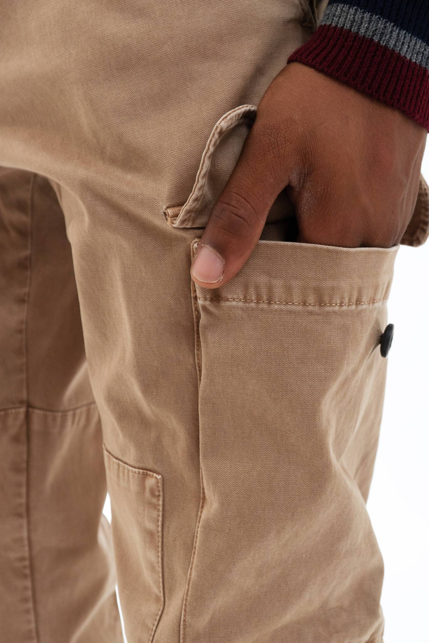 Pantalone Cargo con Tasconi Beige