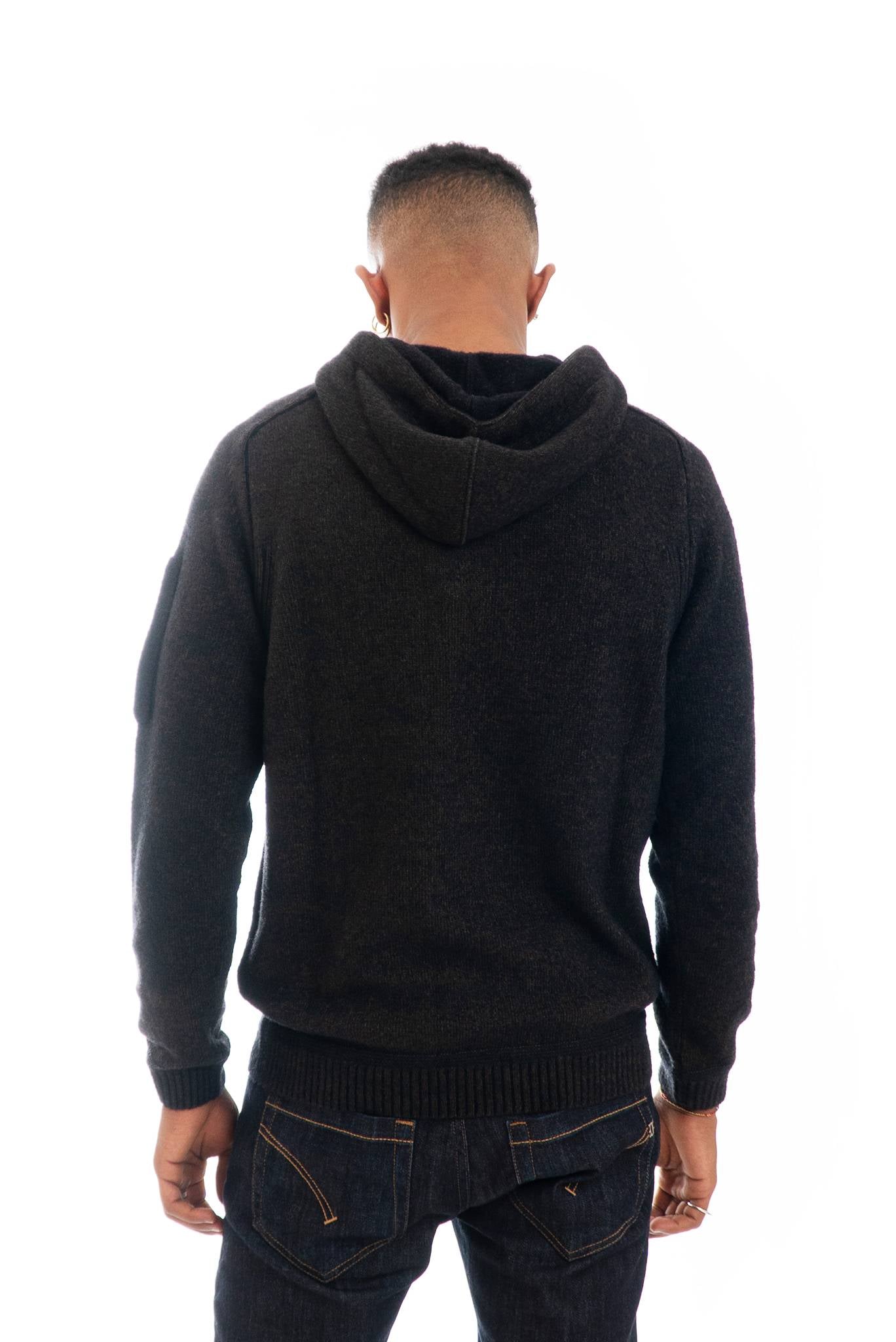 Maglione in Lana con Cappuccio