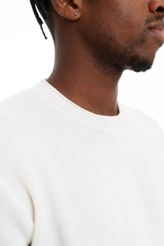 Maglione Panna Punto Riso