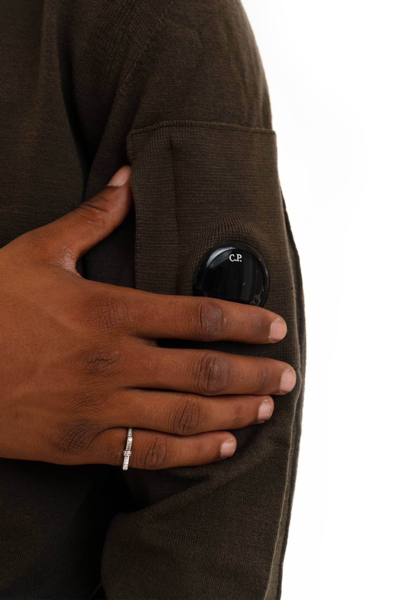 Maglione Verde a Girocollo Merino Wool