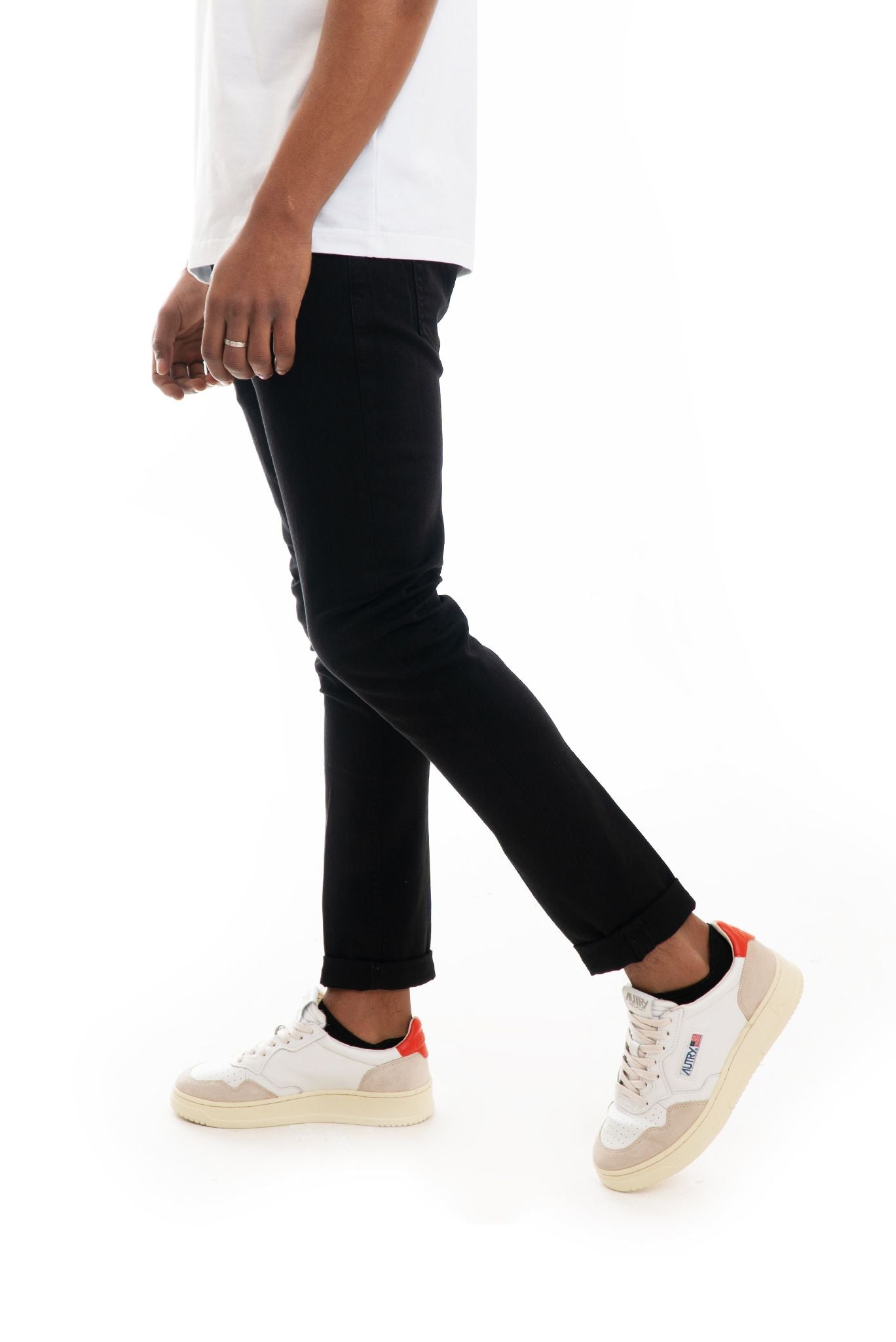 pantalone nero uomo george dondup saldi, profilo