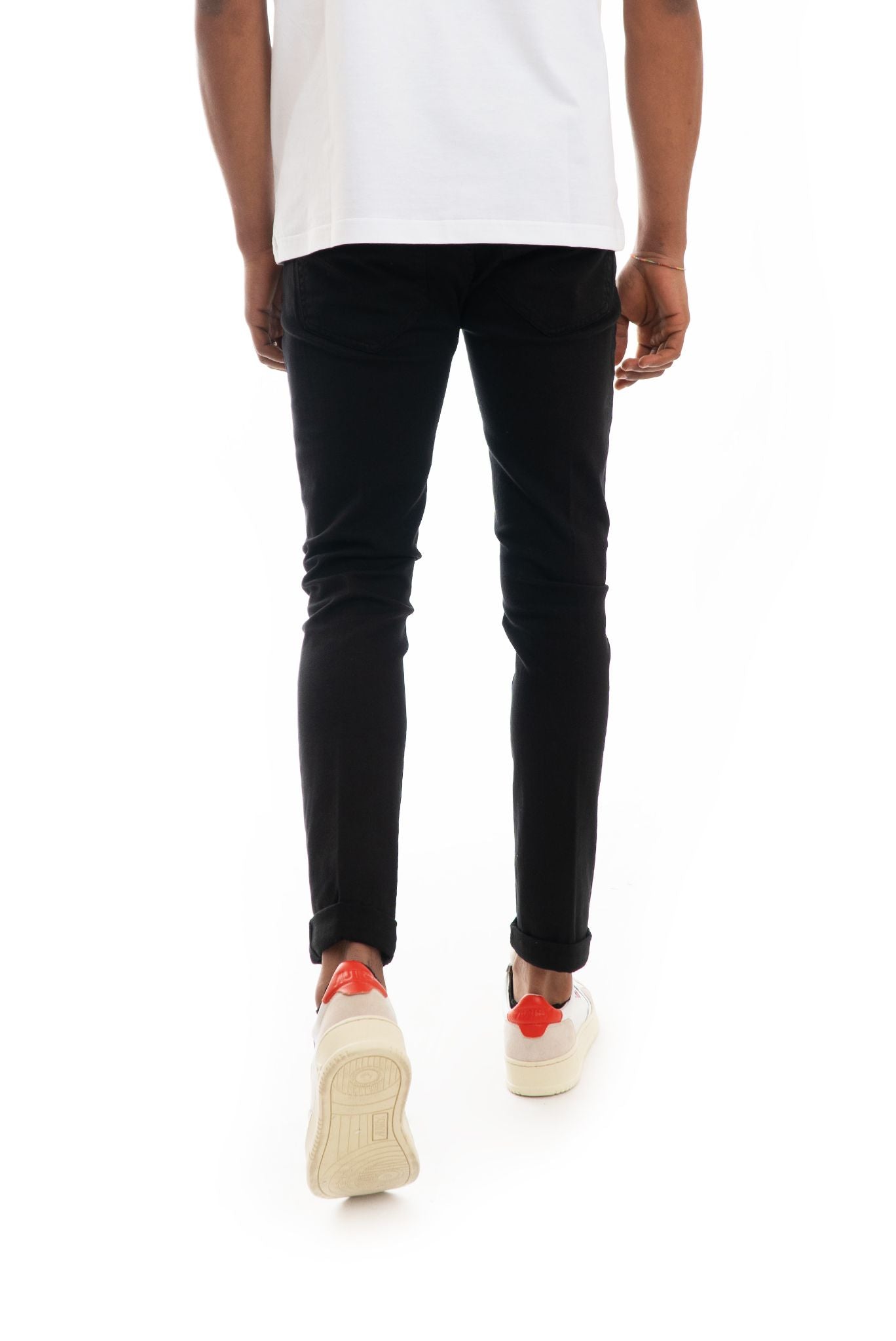 pantalone nero uomo george dondup saldi, retro