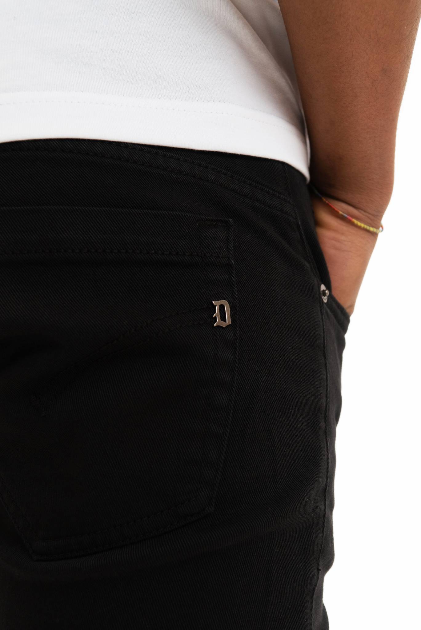 pantalone nero uomo george dondup saldi, dettaglio