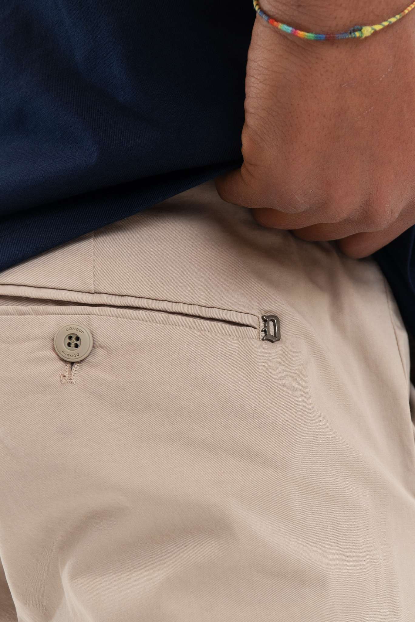 pantaloni beige chino gaubert dondup saldi, dettaglio