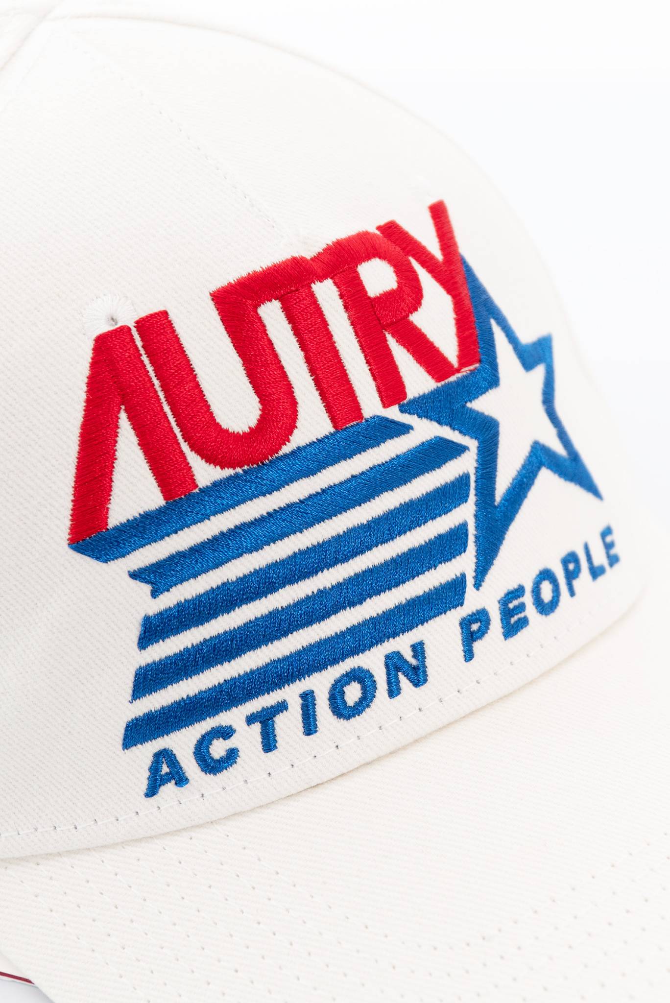 Berretto Autry Bianco con Logo, dettaglio