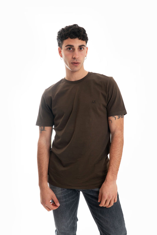T-shirt Verde Militare con Logo