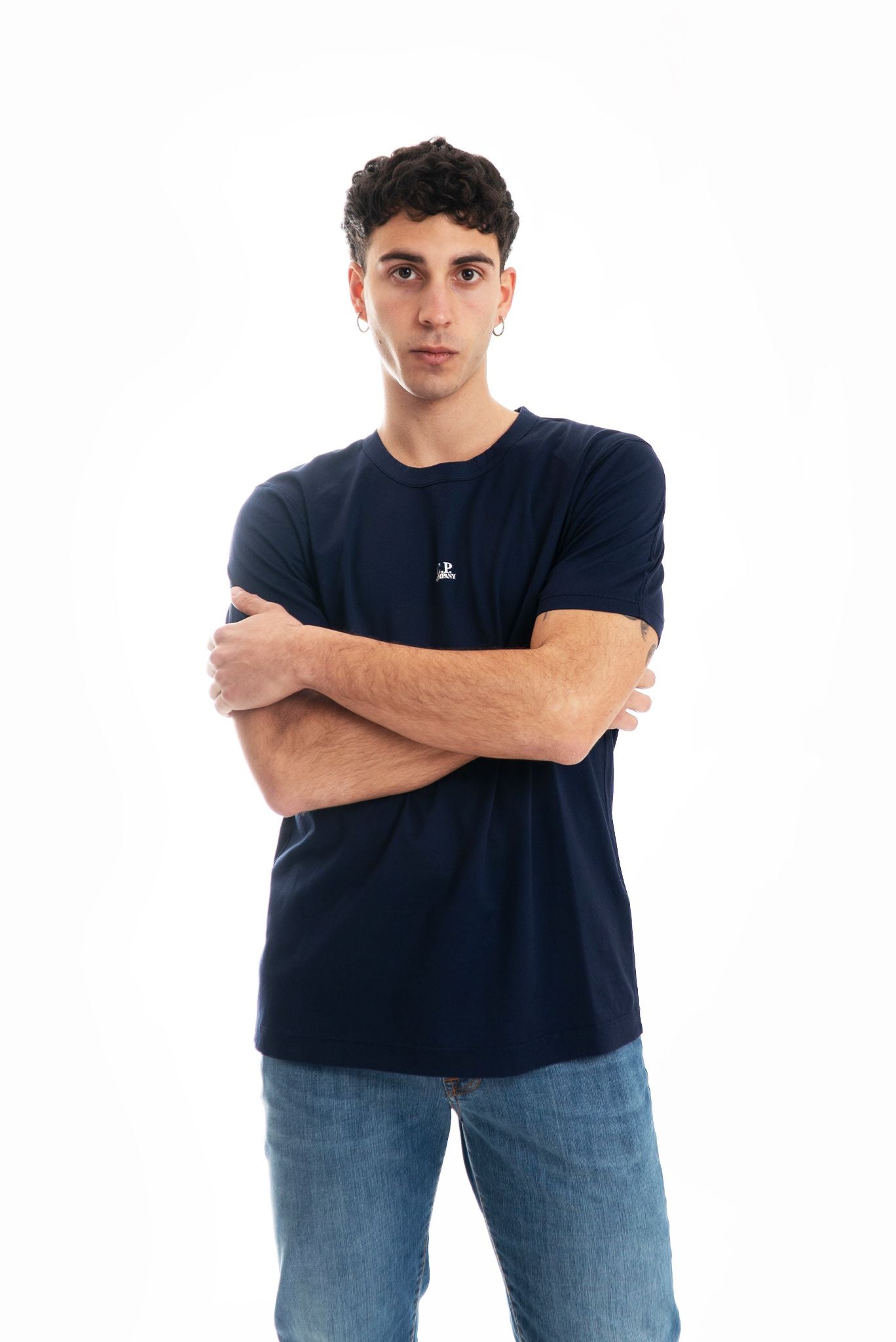 T-shirt  Blu con Logo Centrale