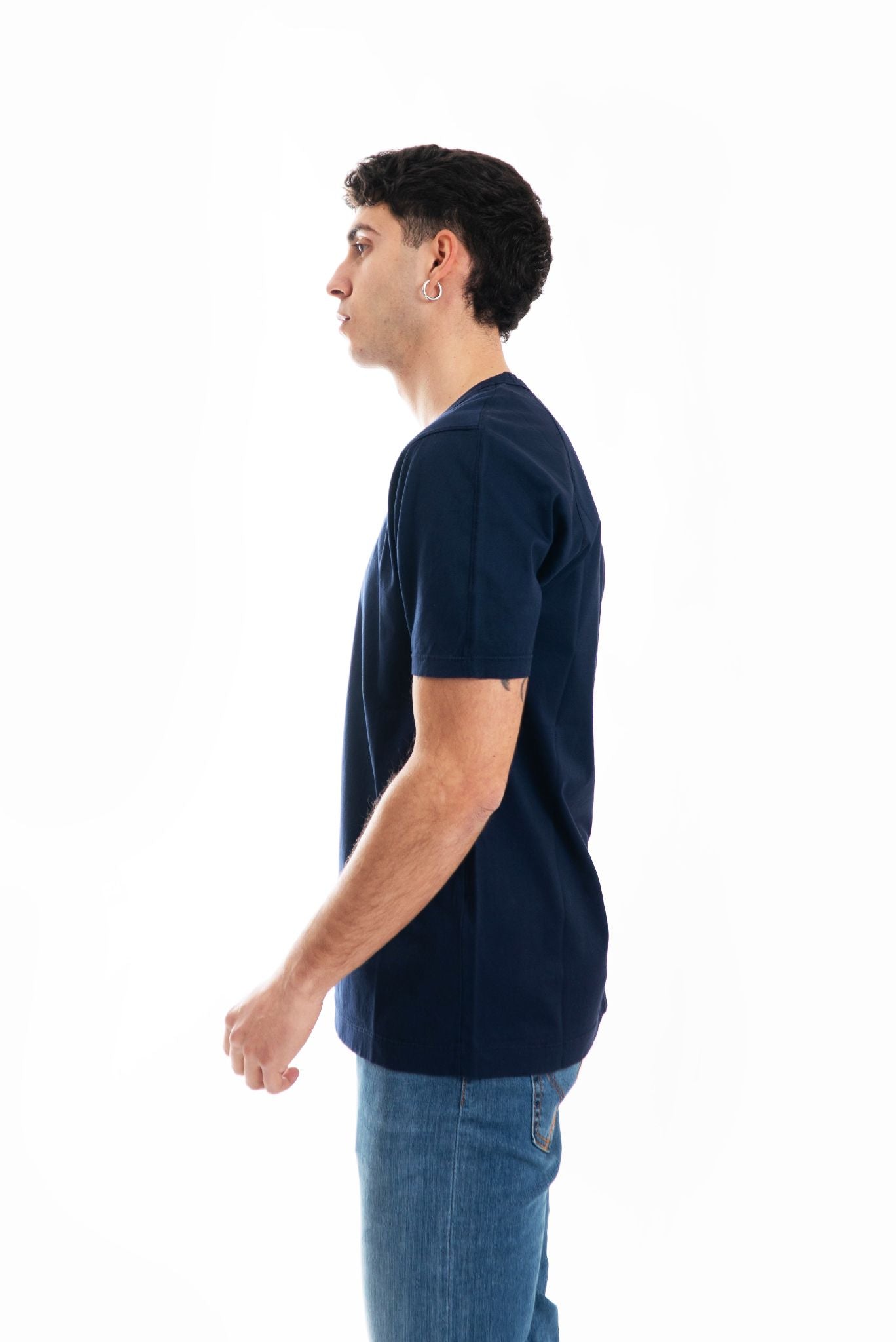 T-shirt  Blu con Logo Centrale