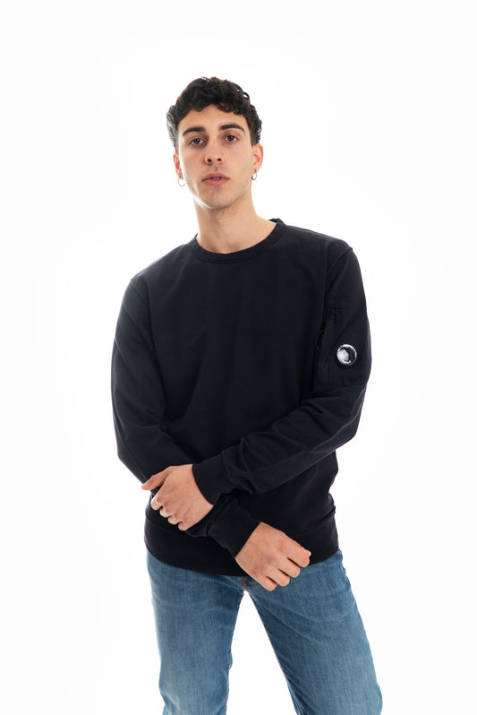 Felpa Blu a Girocollo Light Fleece