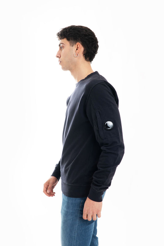Felpa Blu a Girocollo Light Fleece