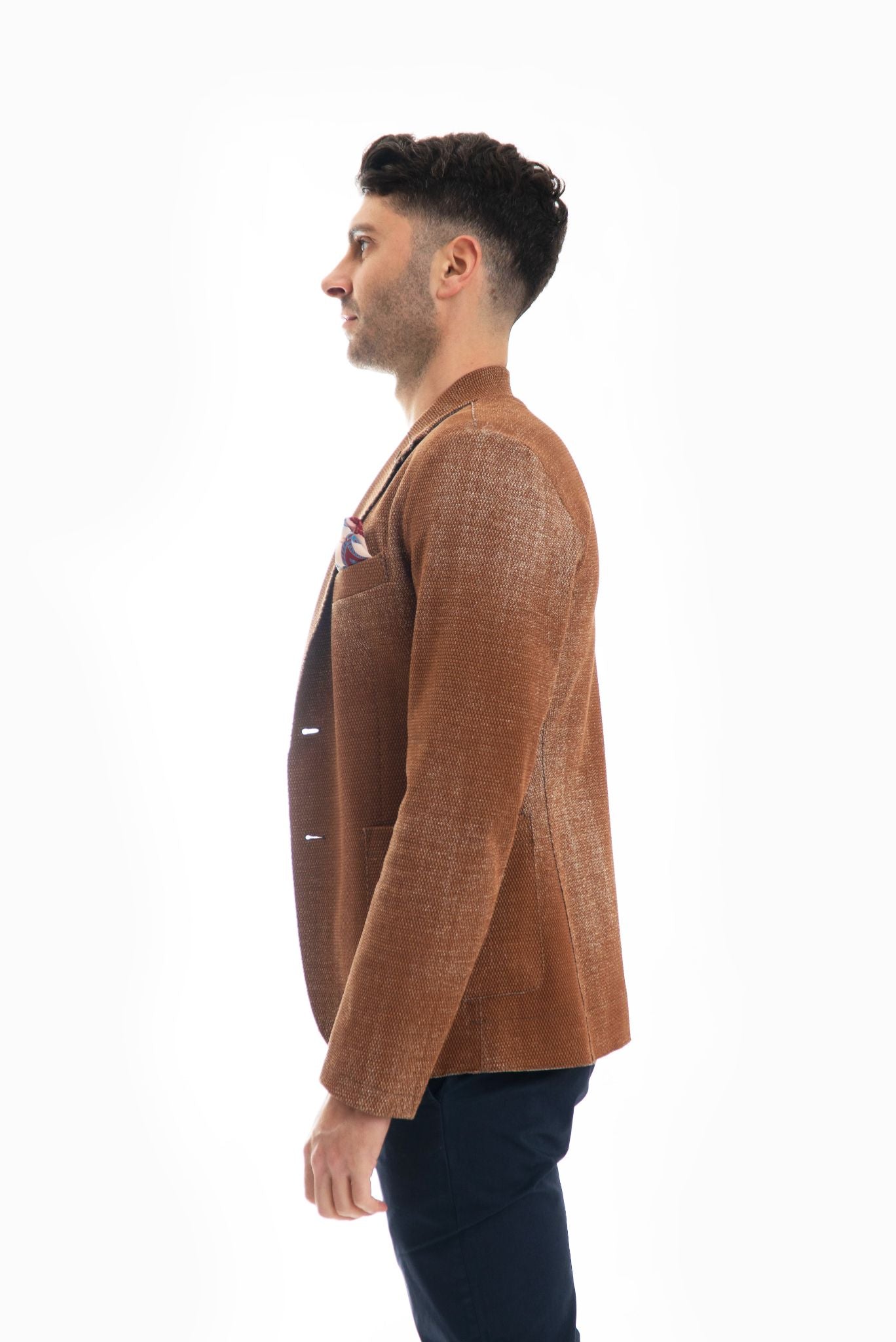 bob company giacca marrone vintage, lato