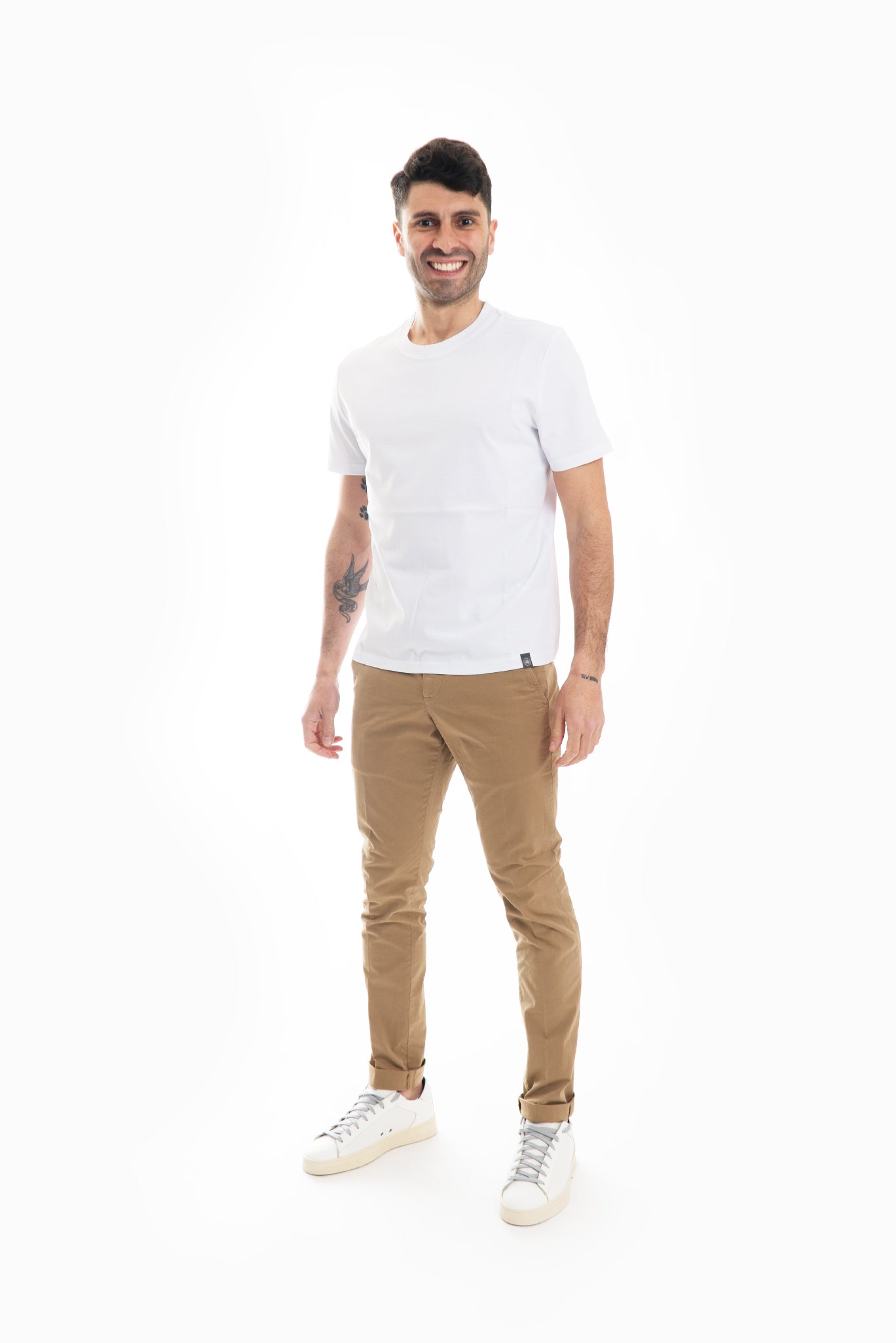 T-shirt Bianca in Cotone