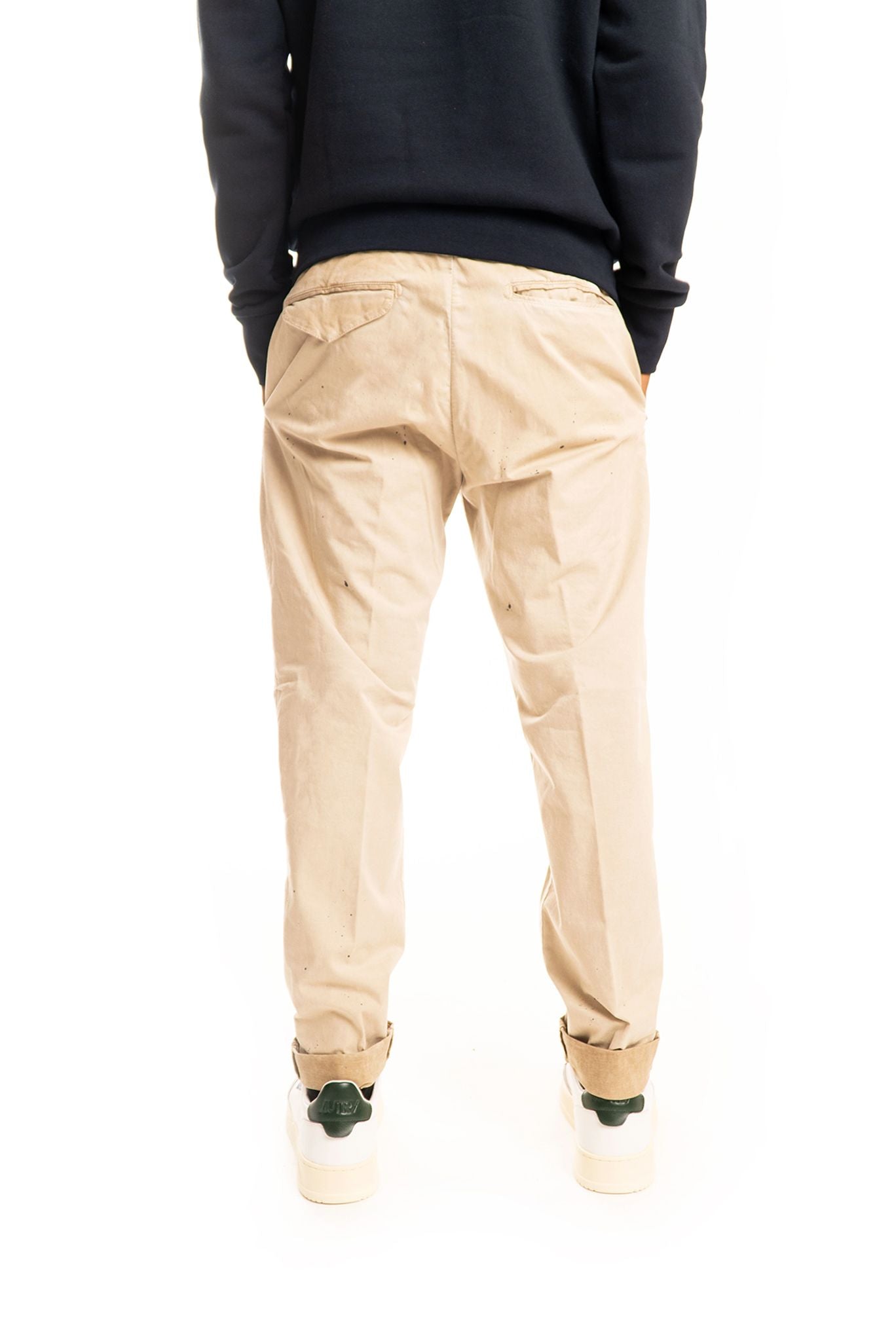 Pantalone Beige in Cotone Macchie