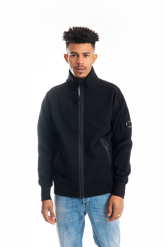 Felpa con Zip Nera
