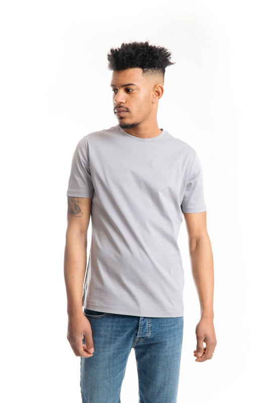 T-Shirt Grigio Perla in Filo di Scozia Shiko