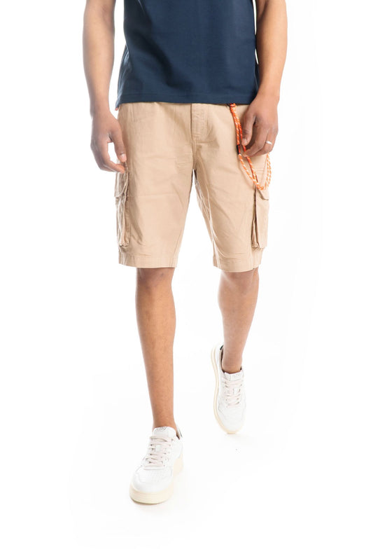 Bermuda Cargo Beige Con Laccio Fluo