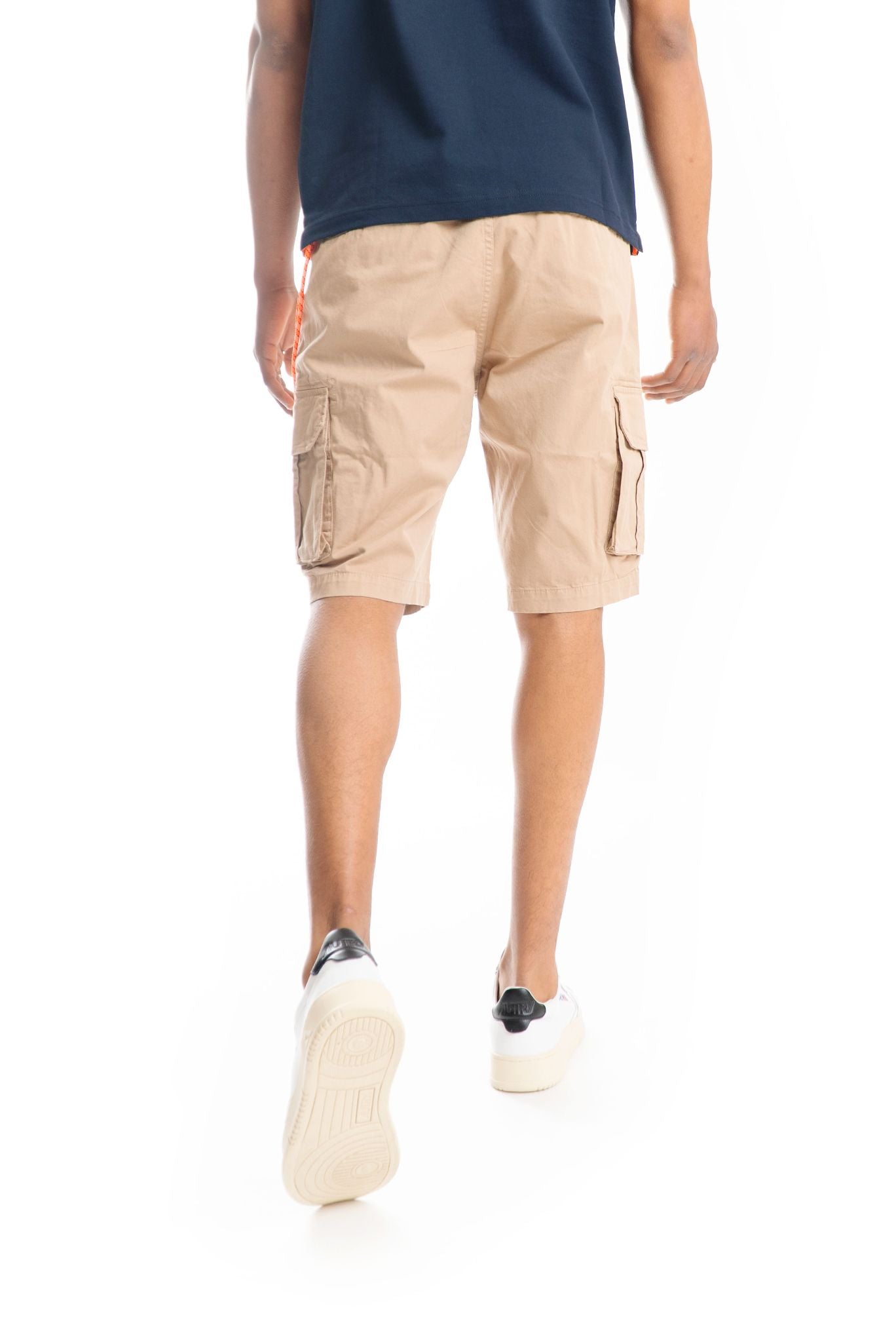 Bermuda Cargo Beige Con Laccio Fluo
