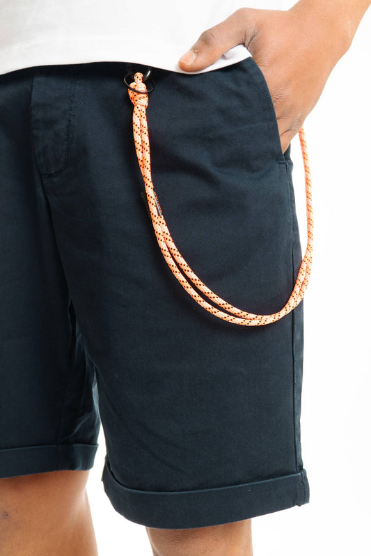 Bermuda Blu Navy Con Laccio Fluo