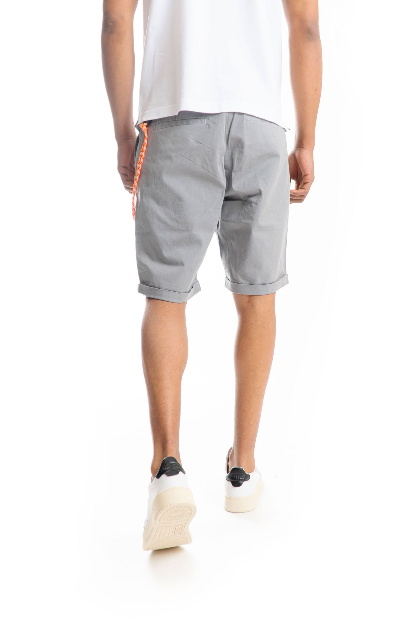 Bermuda Grigio Con Laccio Fluo