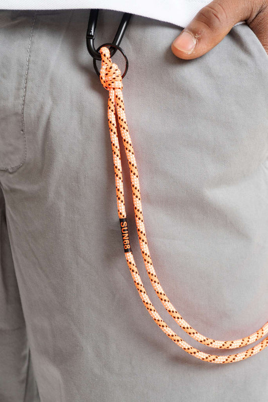 Bermuda Grigio Con Laccio Fluo