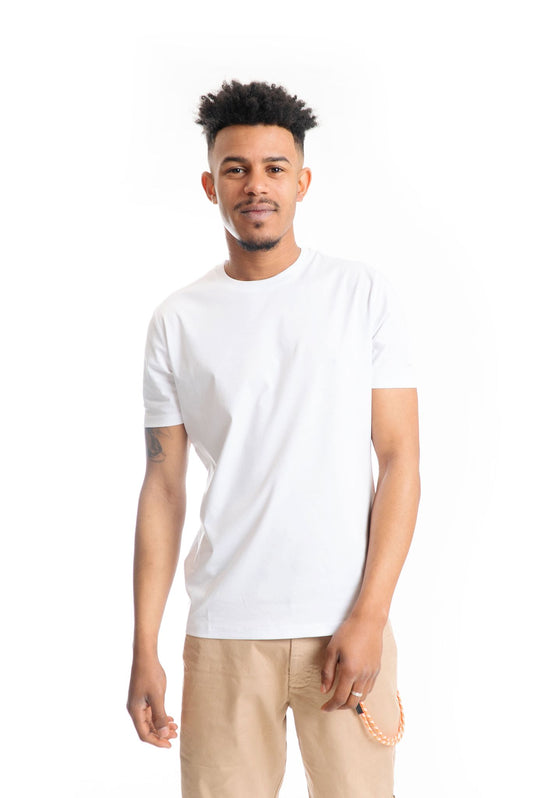 T-shirt Bianca in Filo di Scozia Shiko