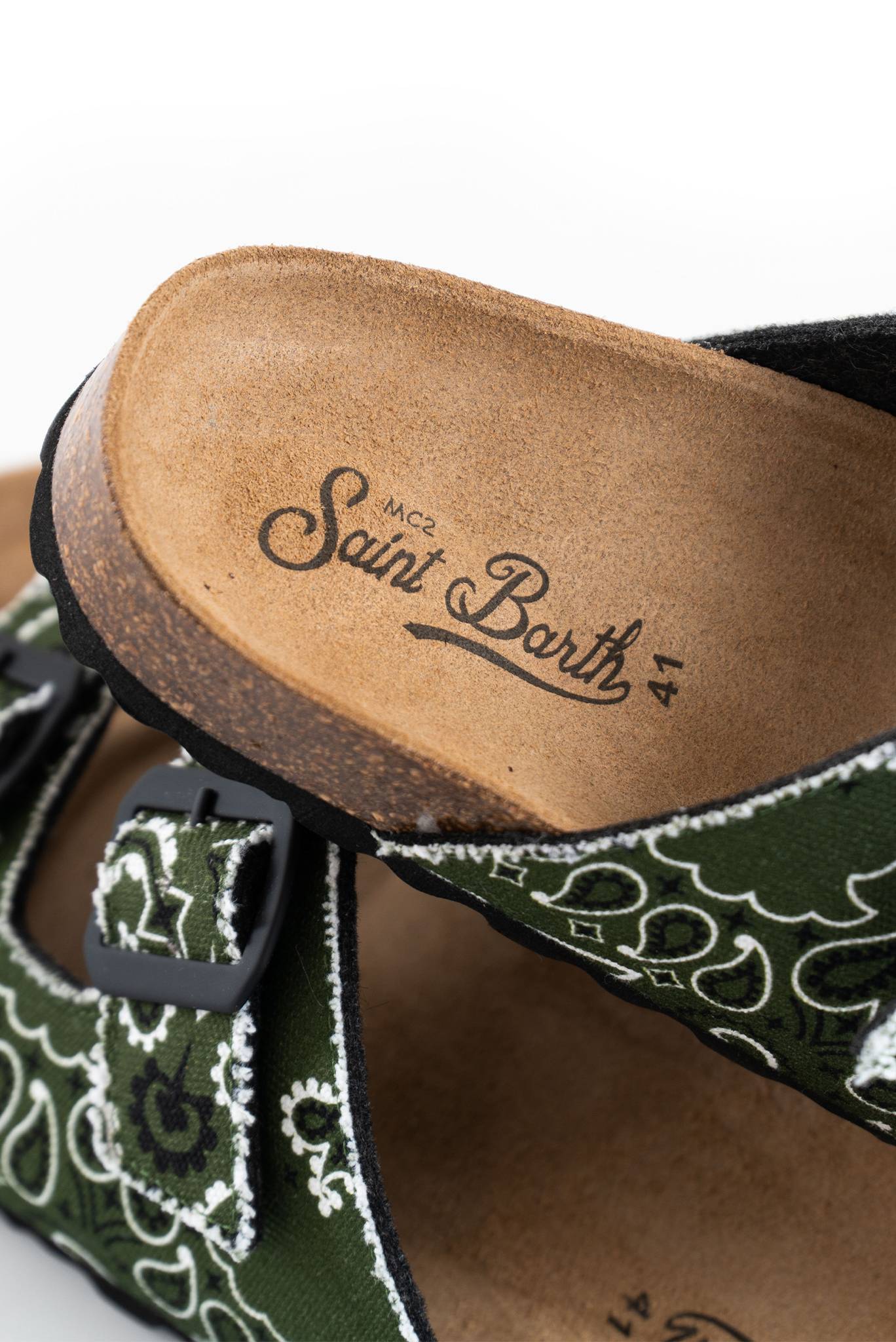 Sandali Uomo in Sughero con Stampa Bandana