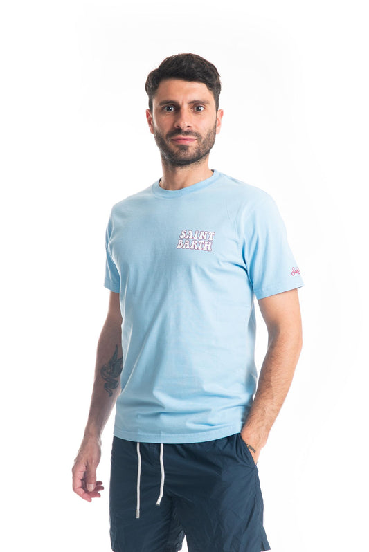 maglietta saint bart celeste, frontale