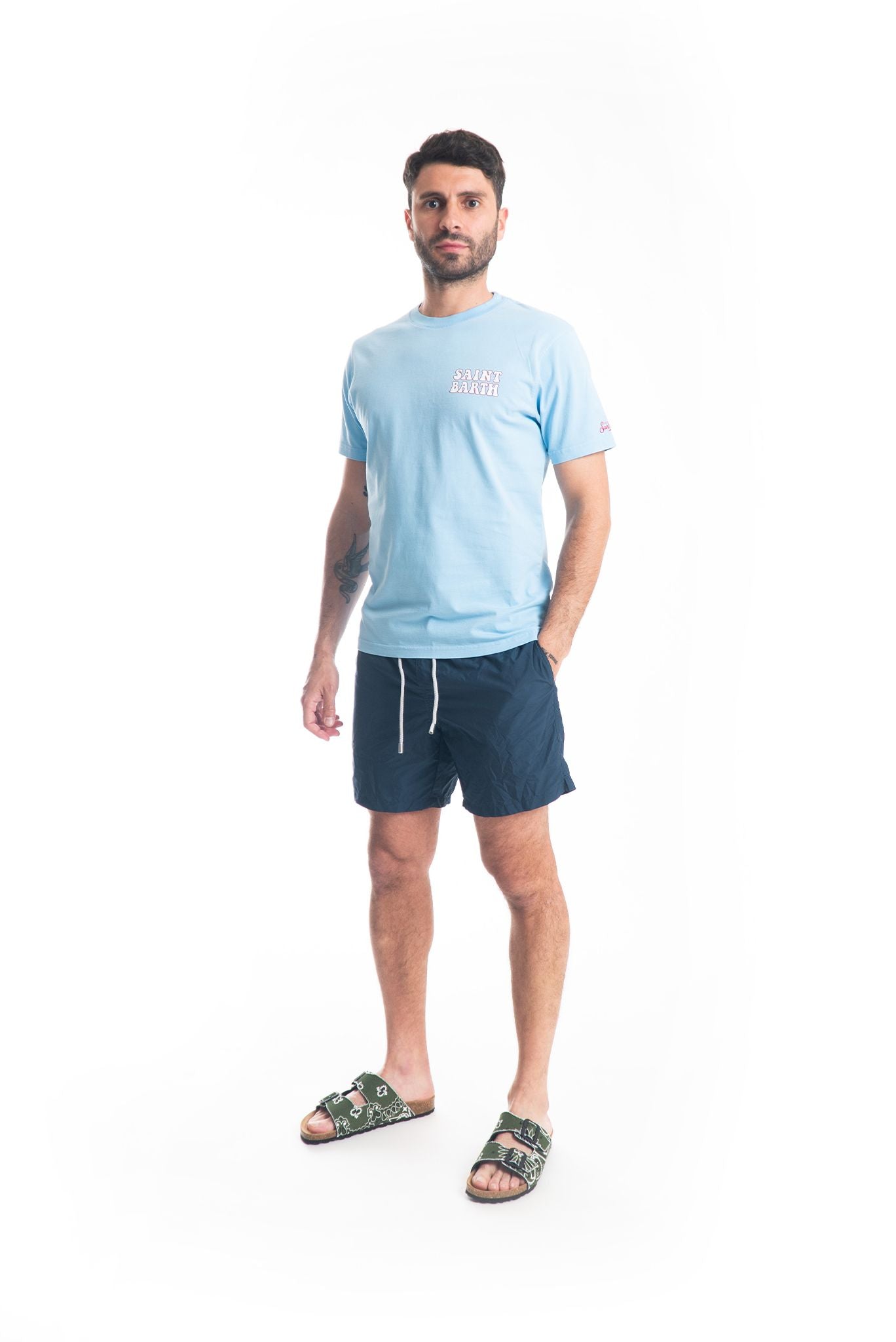 costume saint barth uomo blu, intero