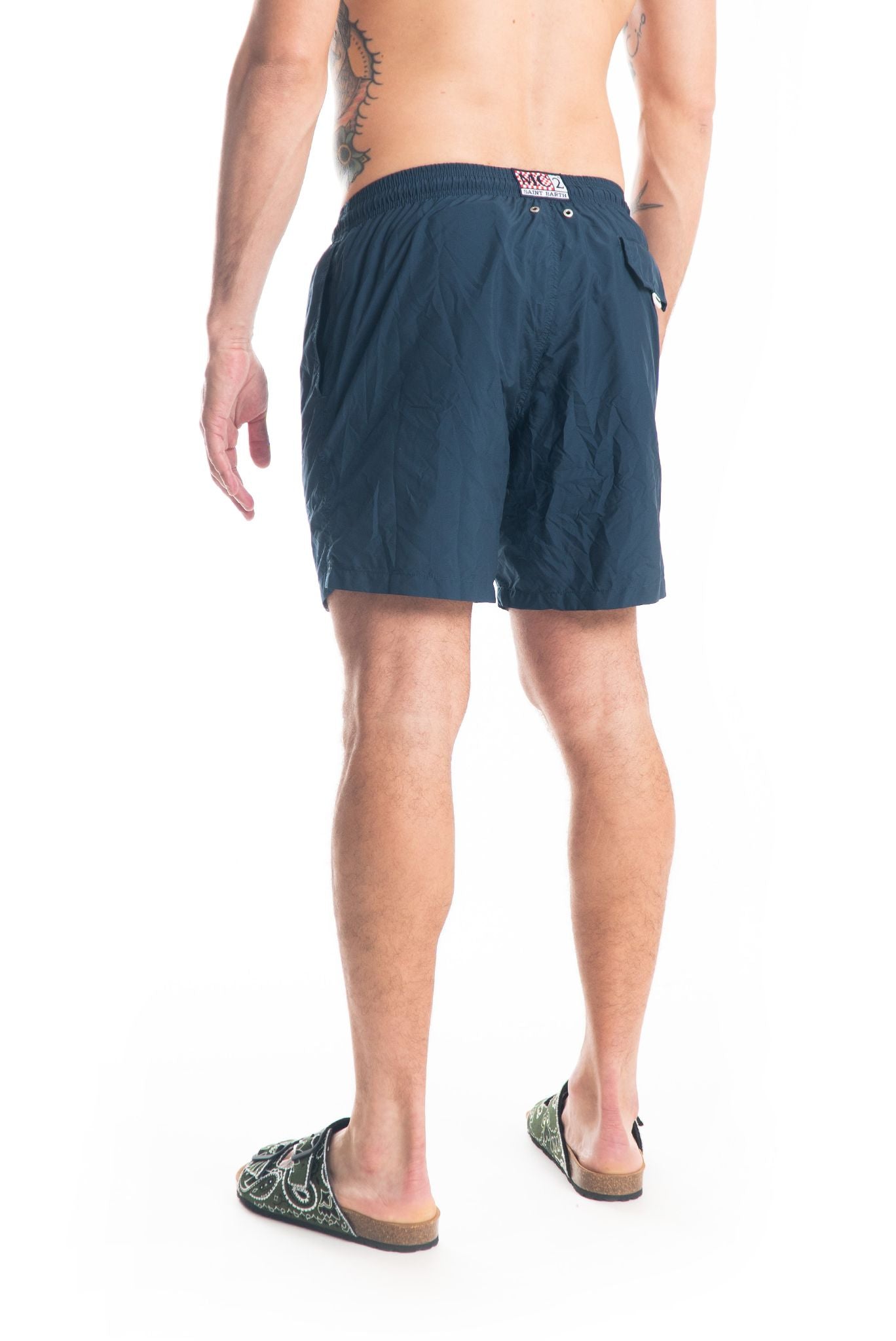 costume saint barth uomo blu, retro