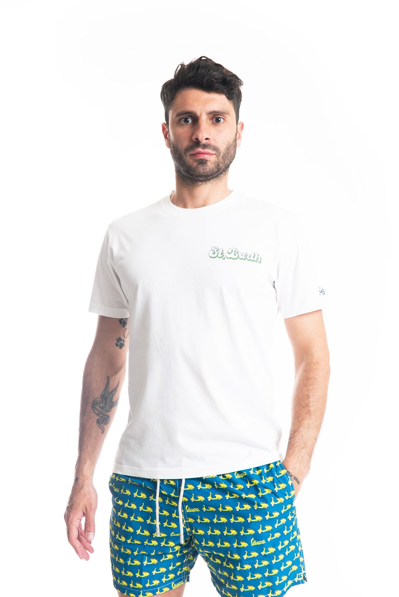 t shirt saint bart bianca, frontale