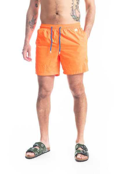 costume saint barth uomo arancione fluo, frontale