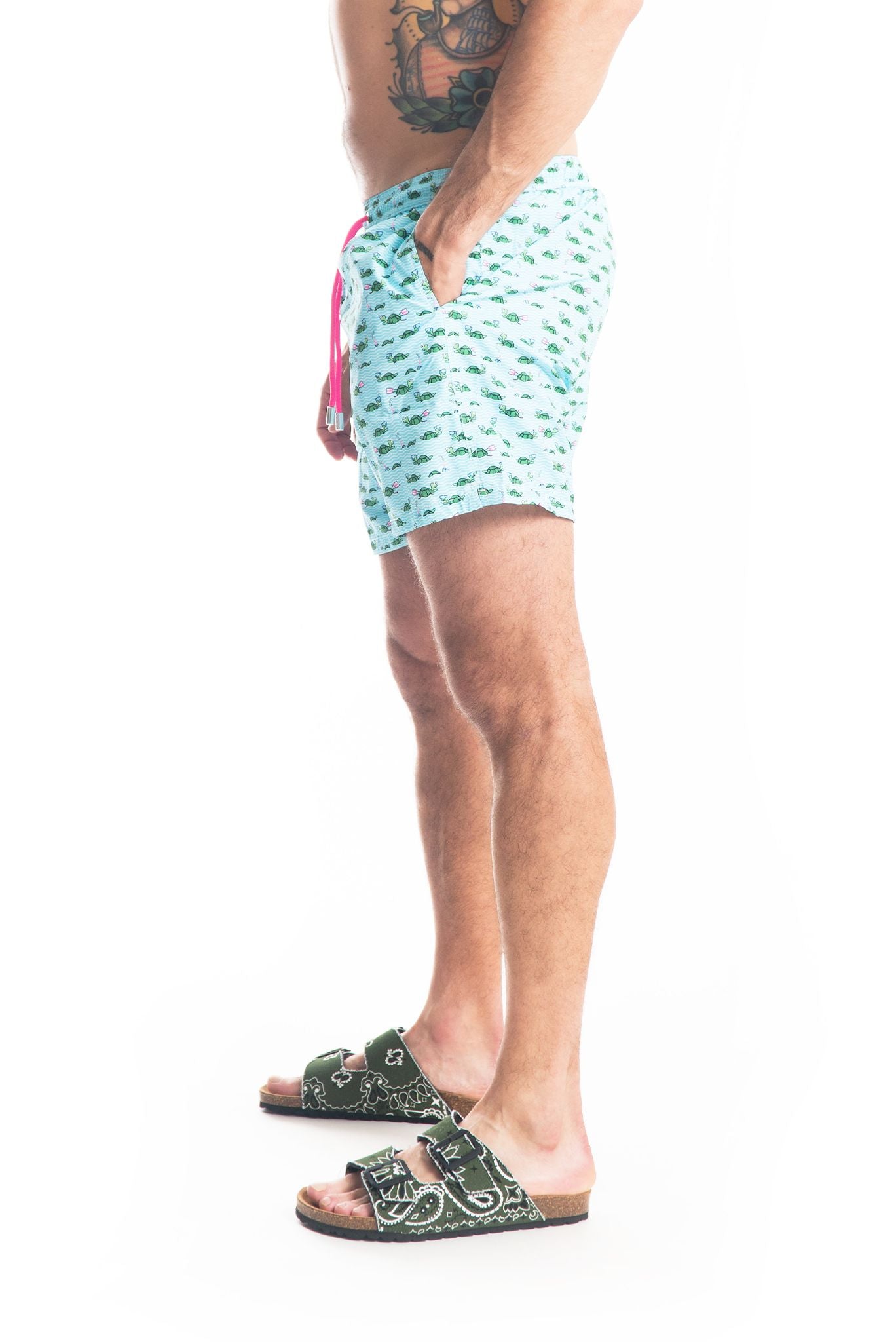 costume saint barth uomo celeste, lato