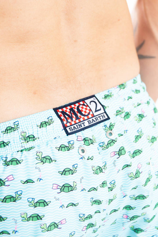 costume saint barth uomo celeste, dettaglio