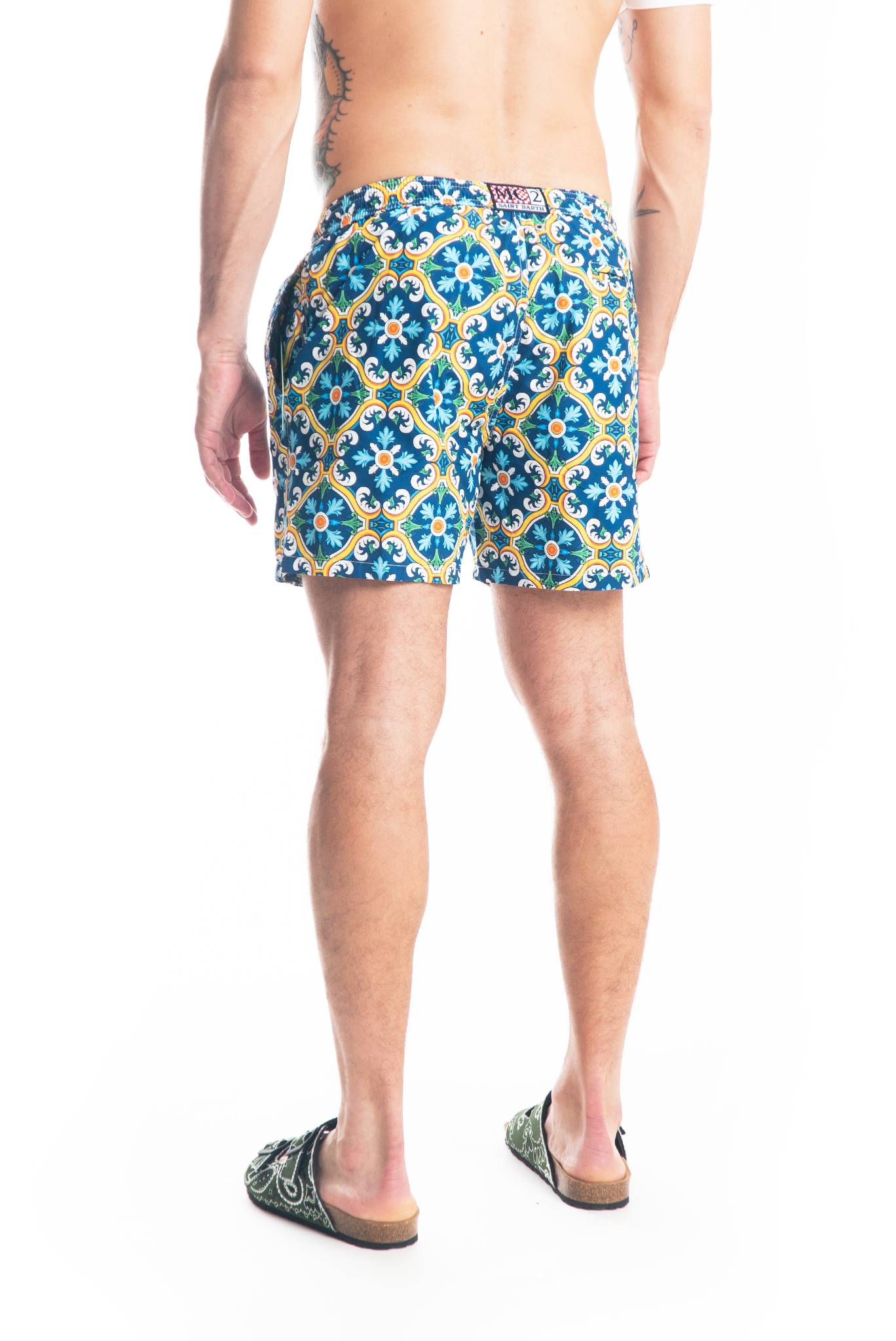 costume saint barth uomo maiolica, retro