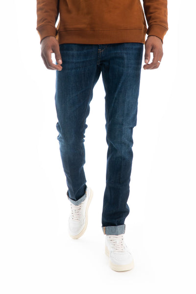 Jeans uomo dondup lavaggio scuro George, fronte 