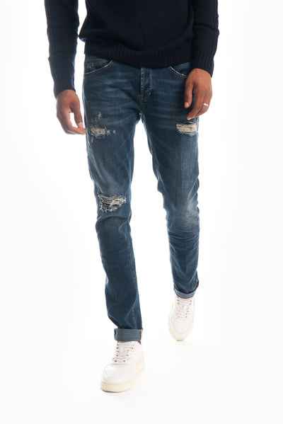 jeans strappato skinny dondup george uomo, fronte