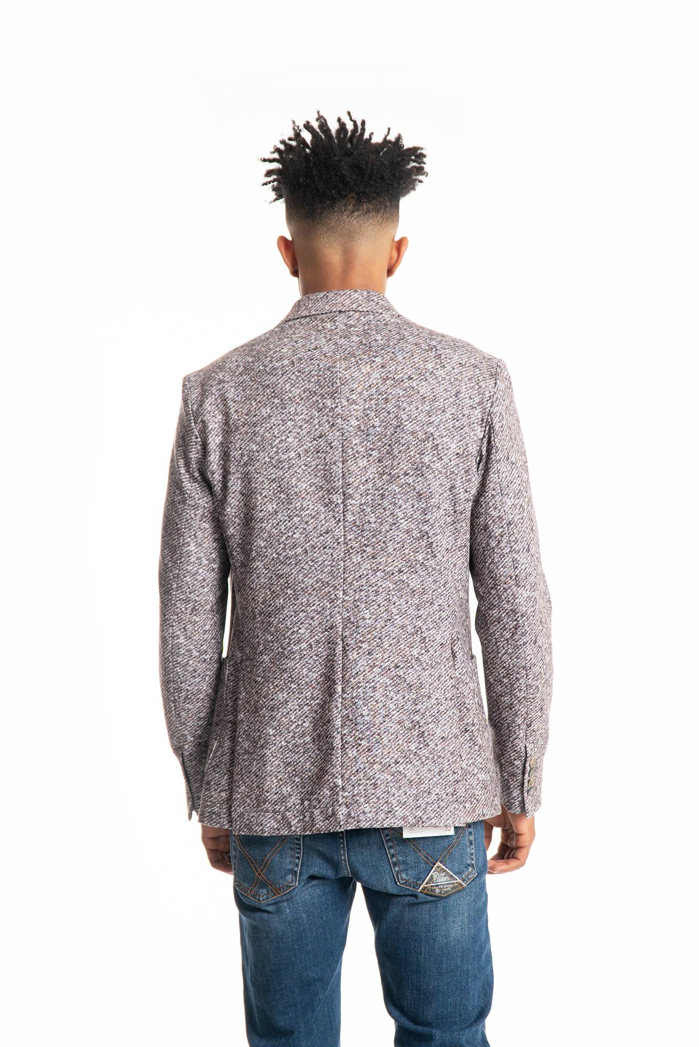 Bob company giacca marrone monopetto invernale uomo, retro